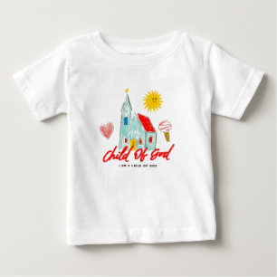 Bebé Camiseta Cristiana Soy un Hijo de Dios Fe & En