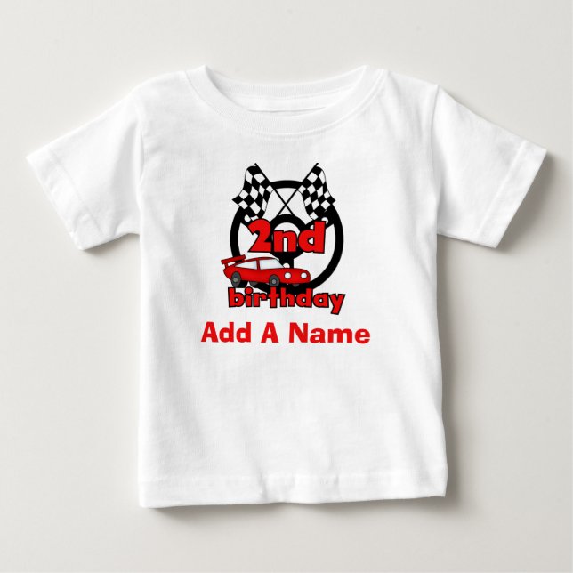 Bebé Camiseta de 2º cumpleaños de Carreras de coches pe (Anverso)