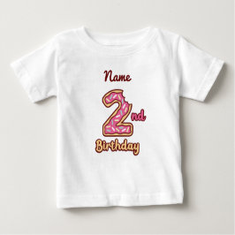 Bebé Camiseta de 2º cumpleaños de Donut Baby