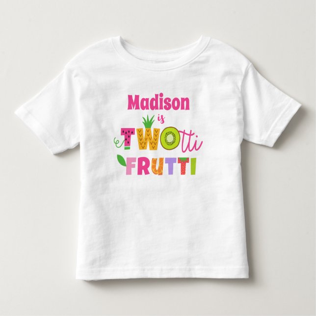 Bebé Camiseta de 2º cumpleaños de TWOtti Frutti (Anverso)