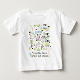 Bebé Camiseta de 3 pequeña gatitos