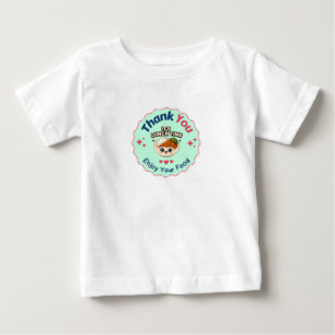 Bebé Camiseta de agradecimiento para negocios de comida
