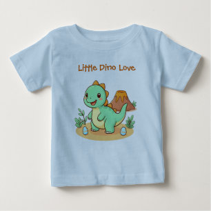 Bebé Camiseta de algodón de dinosaurio lindo