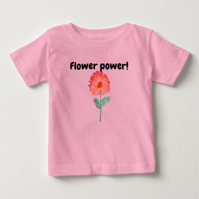 Bebé Camiseta de alimentación de flor (Anverso)