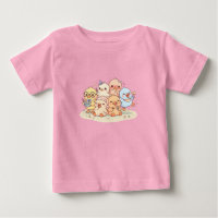 Camiseta de amigos patitos lindos para niños