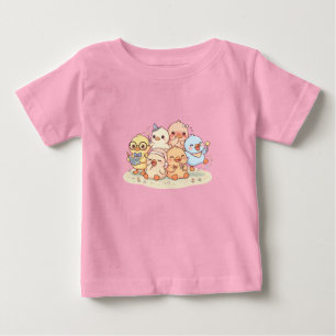 Bebé Camiseta de amigos patitos lindos para niños