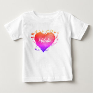 Bebé Camiseta de amor al corazón