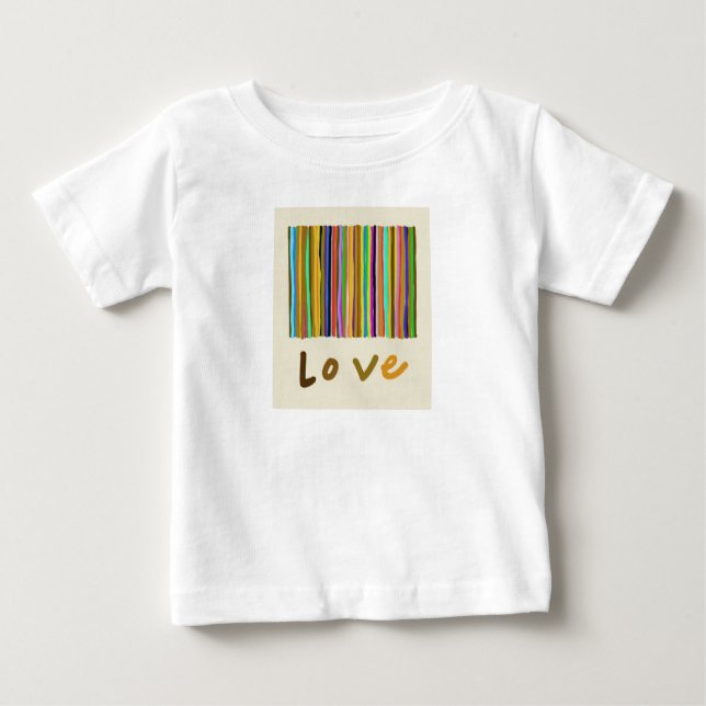 Bebé Camiseta de amor de algodón blanco (Anverso)