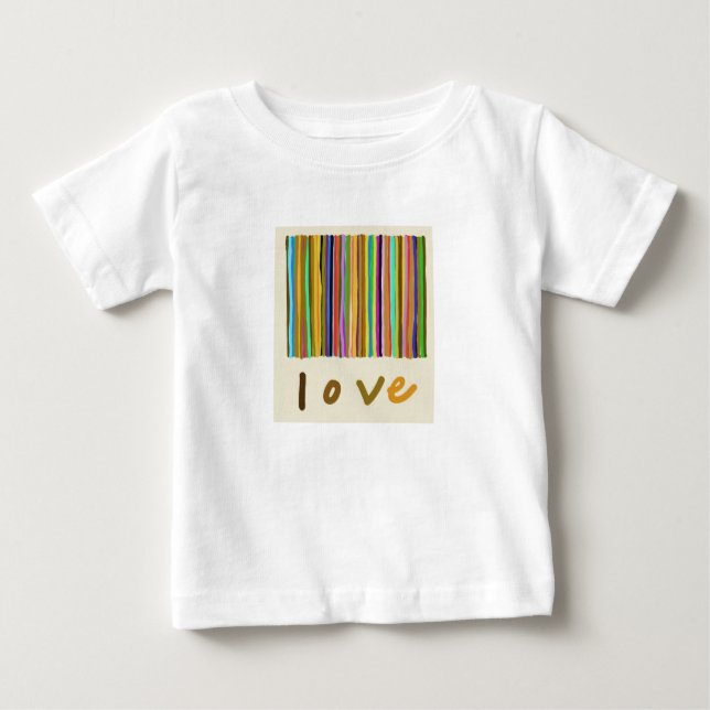 Bebé Camiseta de amor de algodón blanco (Anverso)