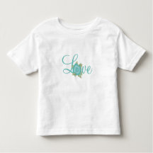 Camiseta de amor verde azulada