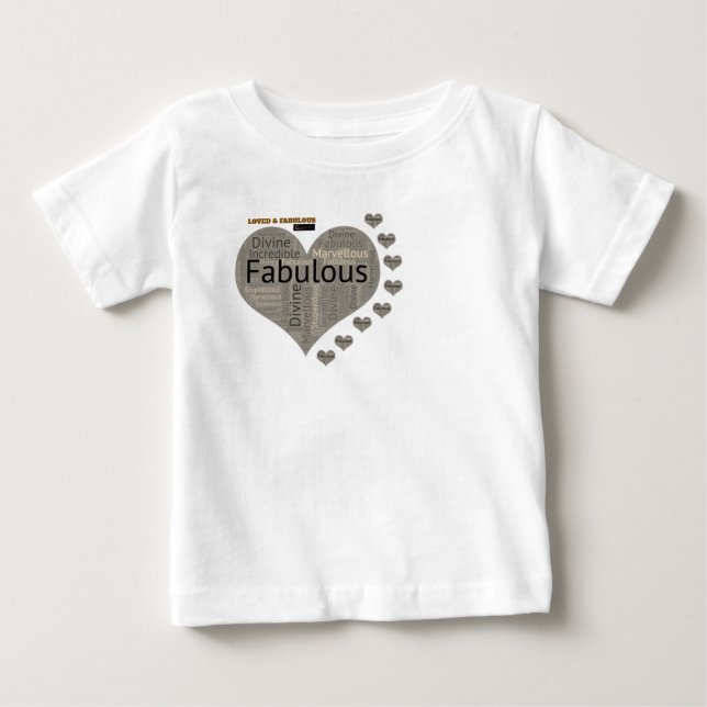 BEBÉ CAMISETA DE AMOR Y FABULOSO (Anverso)