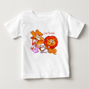 Bebé Camiseta de animales de amor