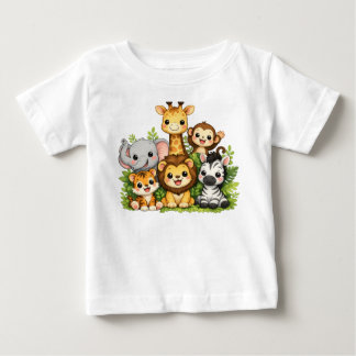 Bebé Camiseta de animales de safari lindos para niños |