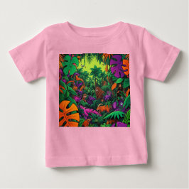 Bebé Camiseta de animales exóticos de la jungla
