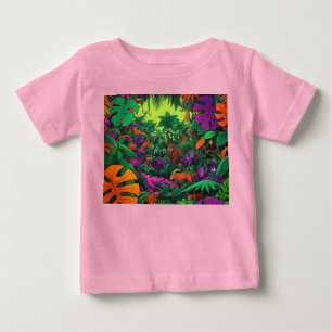 Bebé Camiseta de animales exóticos de la jungla