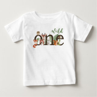 Bebé Camiseta de animales salvajes de un cumpleaños