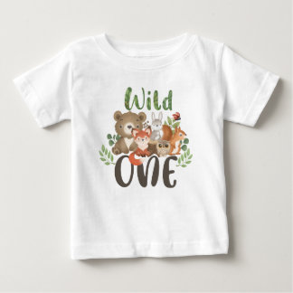 Bebé Camiseta de animales salvajes de un cumpleaños