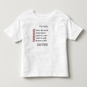 Bebé Camiseta de Anuncio de Hermana Mayor