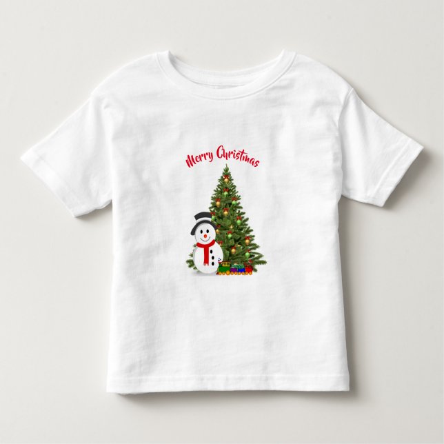 Bebé Camiseta de árbol de Navidad linda para niño peque (Anverso)