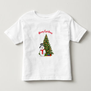 Bebé Camiseta de árbol de Navidad linda para niños pequ