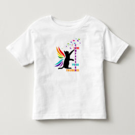Bebé Camiseta de arcoíris de orgullo para niños con gat