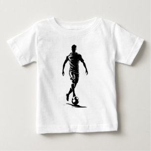 Bebé Camiseta de arte con silueta de jugador de fútbol
