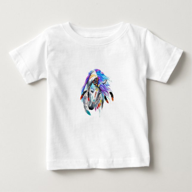 Bebé Camiseta de arte de caballo (Anverso)
