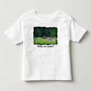 Bebé Camiseta de Arte de Vida Silvestre Gray Wolf & Ala