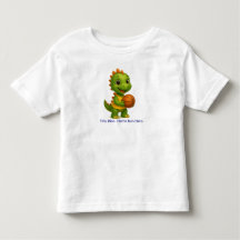 Camiseta de baloncesto dino linda para niños