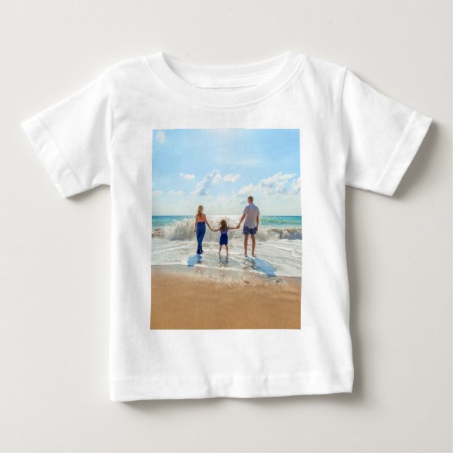 Bebé Camiseta de bebé-foto-personalizado - Único su pro (Anverso)