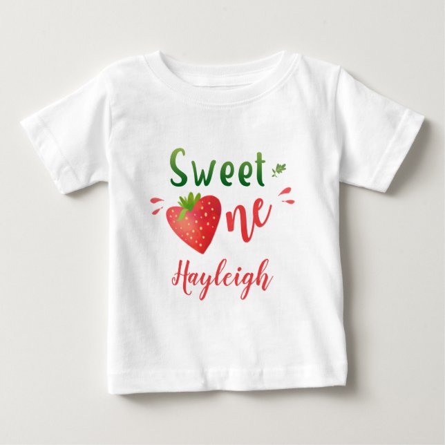 Bebé Camiseta de bebe fresa Camiseta Berry dulce una ca (Anverso)
