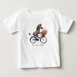 Bebé Camiseta de bicicleta cebra