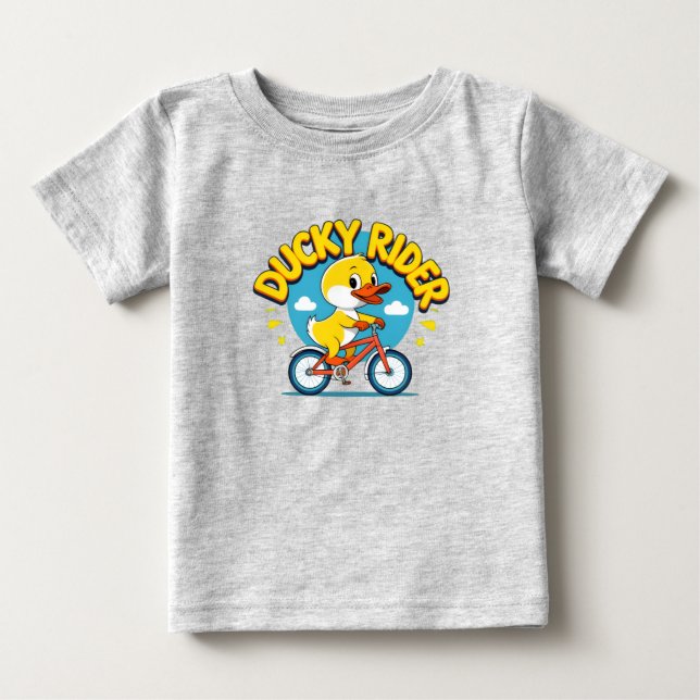 Bebé Camiseta de bicicleta de Personalizado de Ducky Ri (Anverso)