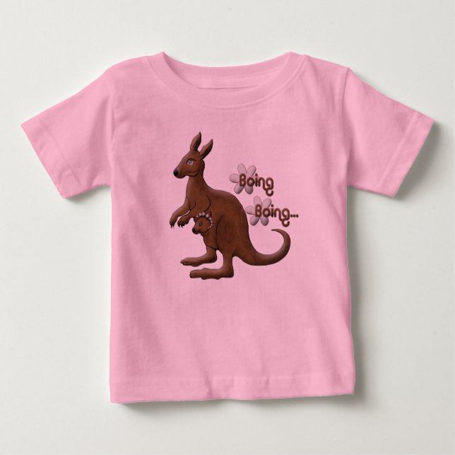 Bebé Camiseta de Boing Boing de Kangaroo. (Anverso)