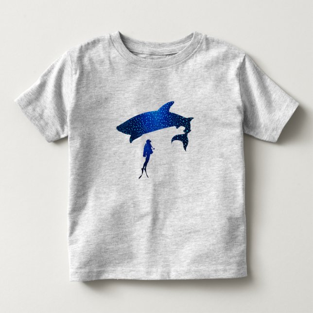 Bebé Camiseta de buceo de tiburón (Anverso)
