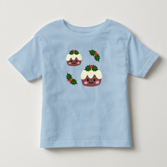 Bebé Camiseta de Budín de Navidad (Anverso)