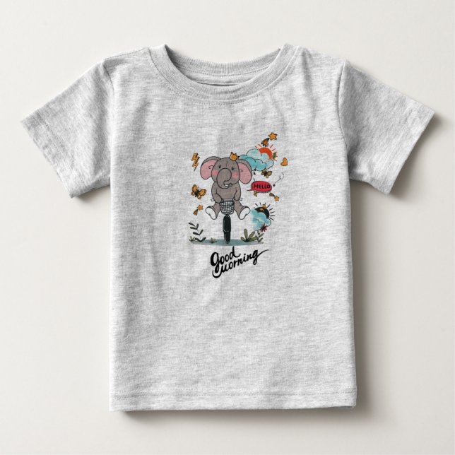 Bebé Camiseta de Buenos Días (Anverso)