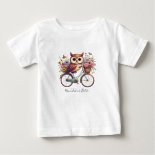 Bebé Camiseta de búho de bicicleta Bicicleta