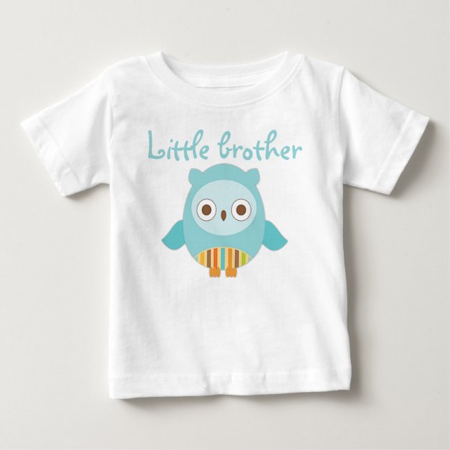 Bebé Camiseta de búho de hermanito (Anverso)