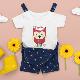 Bebé Camiseta de búho Personalizado multicolor