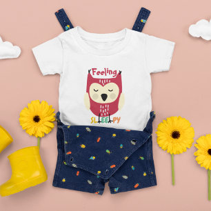 Bebé Camiseta de búho Personalizado multicolor