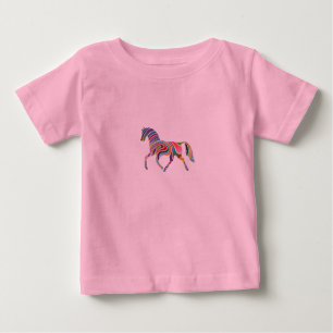 Bebé Camiseta de caballo ondulada