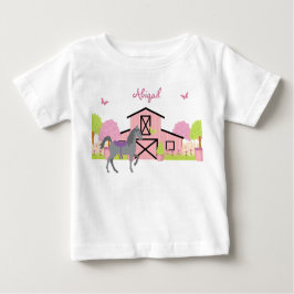 Bebé Camiseta de caballos de Bonito y Jardín personaliz