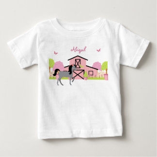 Bebé Camiseta de caballos de Bonito y Jardín personaliz
