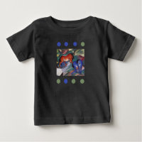 Camiseta de caballos Rojo y Azul