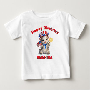 Bebé Camiseta de cabra patriótica (5ah) para niños