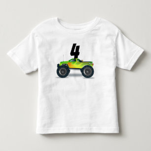 BEBÉ CAMISETA DE CAMIÓN MONSTRUO PARA NIÑO DE 4 AÑOS