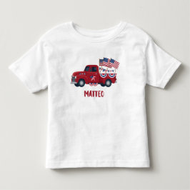 Bebé Camiseta de Camioneta Personalizada 4 de Julio