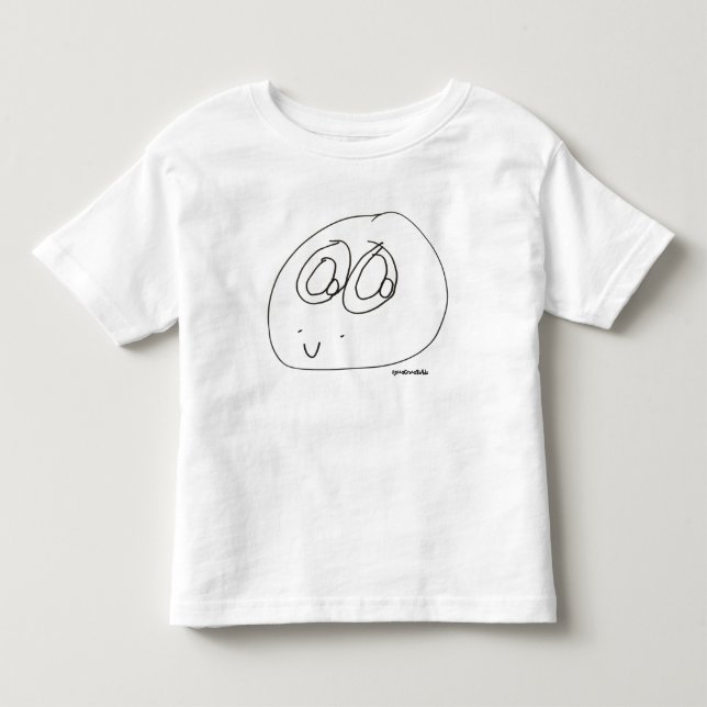 Bebé Camiseta de cara sonriente con ojos soñadores (Anverso)