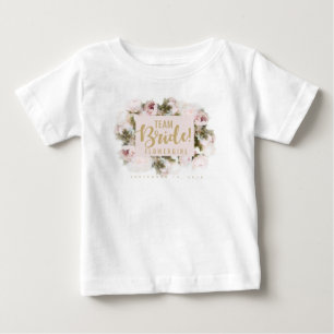Bebé camiseta de chica de flor de novia